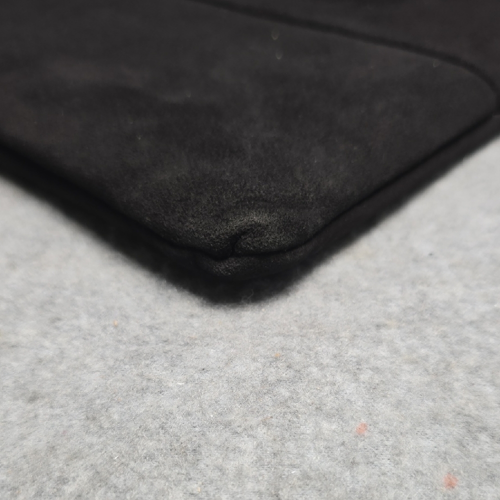 Elegant Vintage Black Suede Kiss Lock Chain Evening Bag - Picture 10 of 14